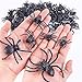 JIALWEN 60 Pieces Realistic Plastic Spiders Black Fake Spider Toys and Spider Rings Spider Toys Halloween Prank Prop for Halloween Home Party Decorations Multiple Sizes and Styles - Image 2