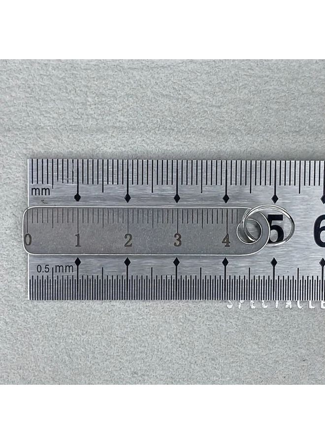مسطرة معدنية صغيرة محمولة بسلسلة مفاتيح، أداة قياس من الفولاذ المقاوم للصدأ للمكتب والمدرسة - Image 5