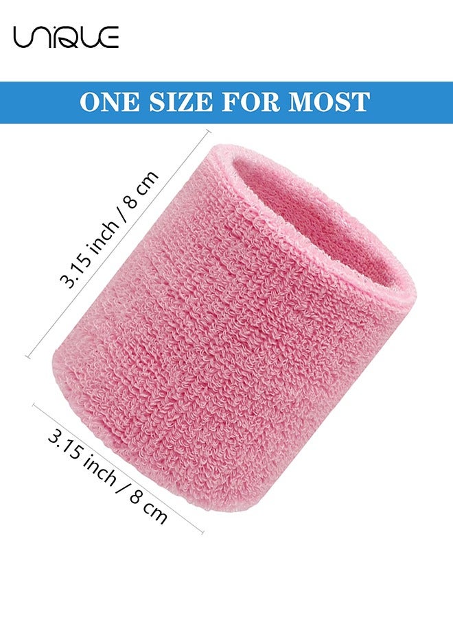 يونيك 3 أزواج من المعصمين الرياضيين ، عصابات المعصم المضمار المضمار عصابة عرق ماصة للرجال والنساء ، عصابات رياضية قطنية قابلة للتنفس لممارسة الرياضة ، كرة القدم ، كرة السلة ، تشغيل الرياضة الرياضية - Image 2