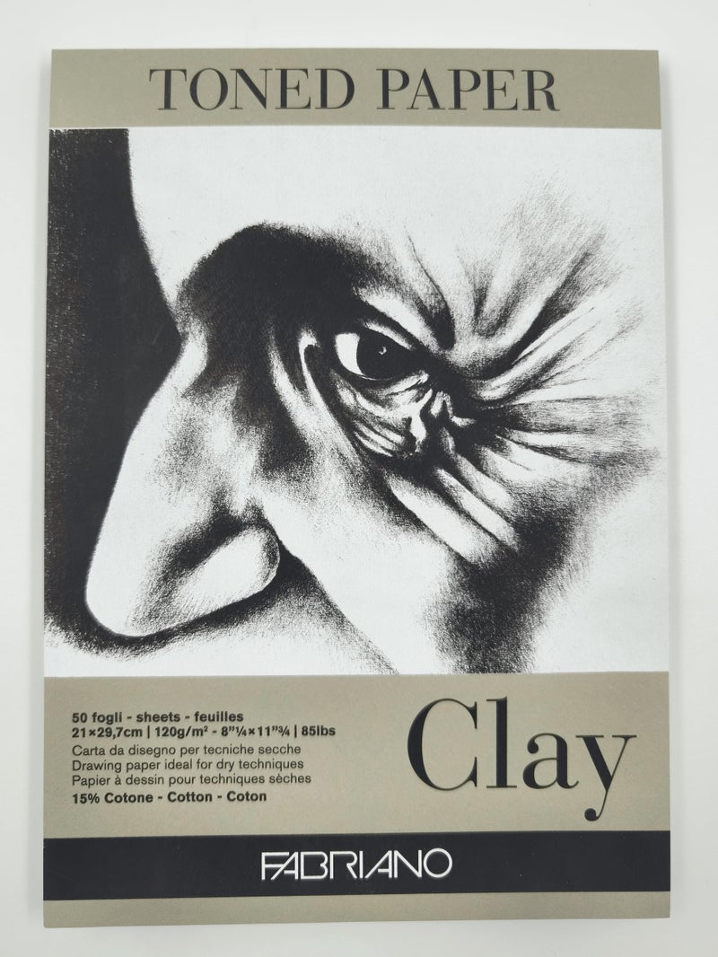Fabriano Toned Paper Pad Clay, Size - A4, 120 GSM (Contains- 50 Sheets) - Image 1