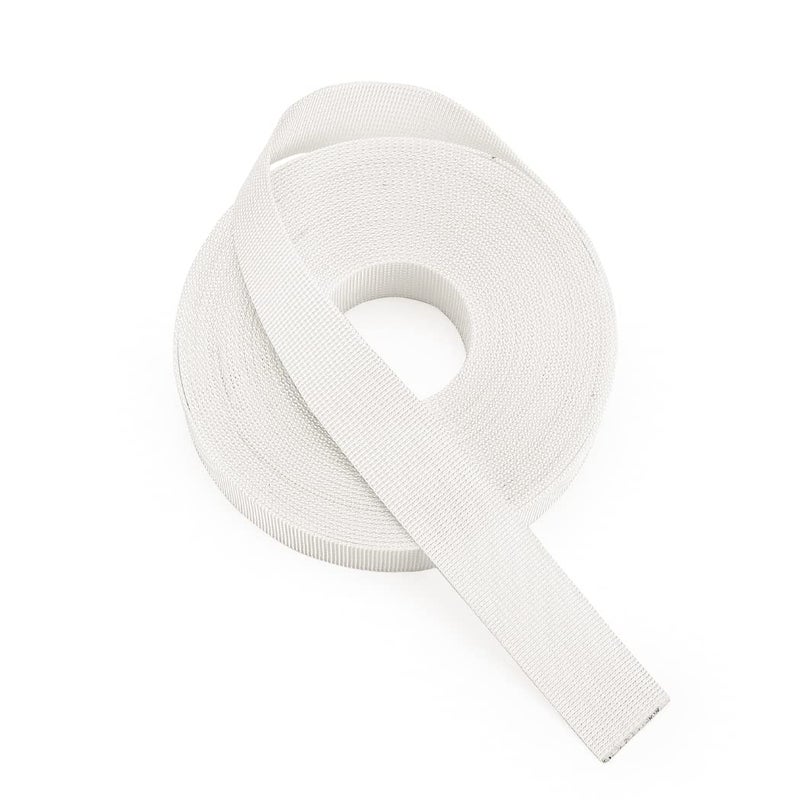 MOZETO 1 Inch Nylon Webbing Strap with Plastic Tri-Glide Slide Clips, 10 25 50 Yards Heavy Duty Nylon Strapping for Indoor or Outdoor Gear, DIY Crafting, Repairing - Image 3