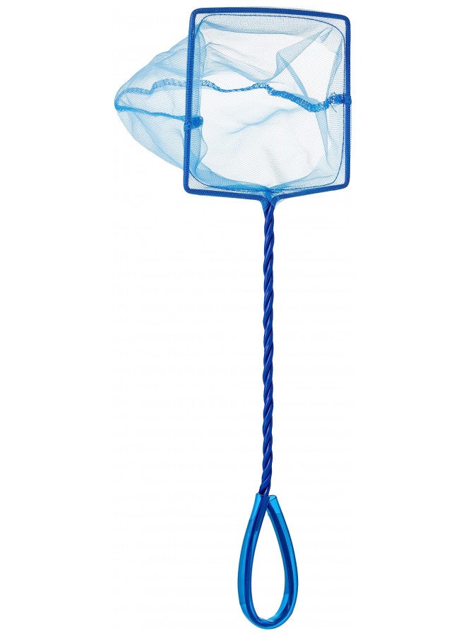 Marina 8-Inch Blue Fine Nylon Net with 12-Inch Handle, Aquarium Maintenance Tool, Blue, 11277 - Image 1