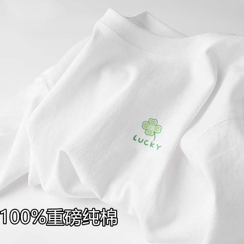 Xinjiang Cotton Short-Sleeved T-Shirt Men'S And Women'S Same Style Fresh Simple White Bottoming Shirt Ins Summer Loose Half-Sleeved T-Shirt - Image 3