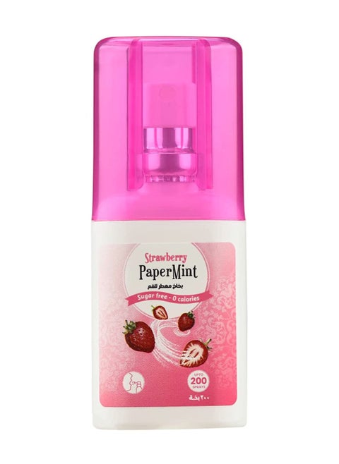 Strawberry flavored mouth spray