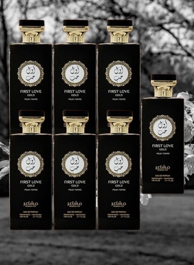 Love 7 Pieces First Love Gold Mashaer Perfume EDP 100ML - Image 1