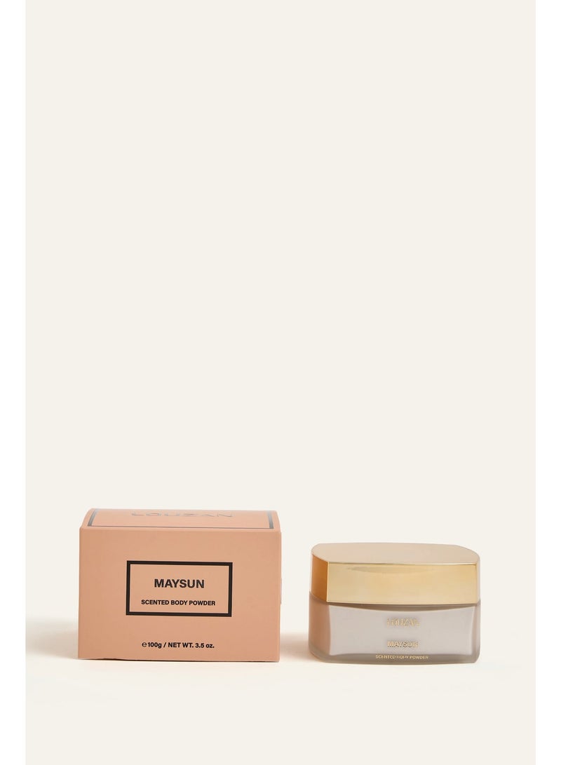 Louzan Maysun Scented Body Powder – Coconut, Vanilla & White Musk, 100g - Image 1