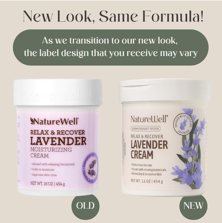 NATURE WELL Lavender Smooth & Soften Moisturizing Cream For Face, Body, & Hands, Calming & Soothing, Infused With Natural Oils & Extracts, Restores Skin Moisture Barrier, 16 Oz - Image 2