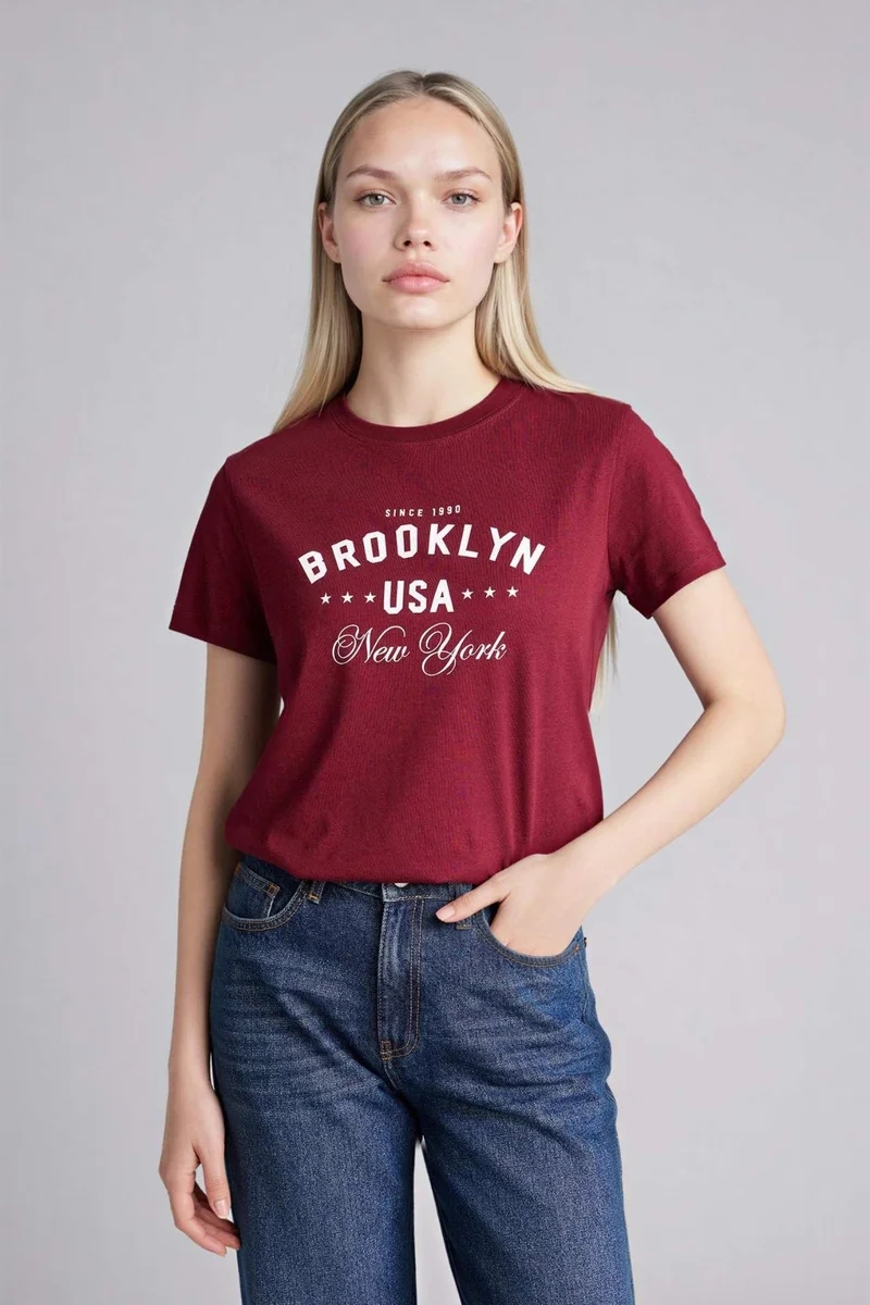 DeFacto Regular Fit Crew Neck Short Sleeve T-Shirt