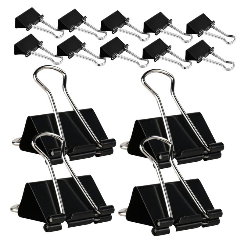 60 Pcs Black 51mm Small Paper Binder Clips for Document Fixing and Office Organization - Image 2
