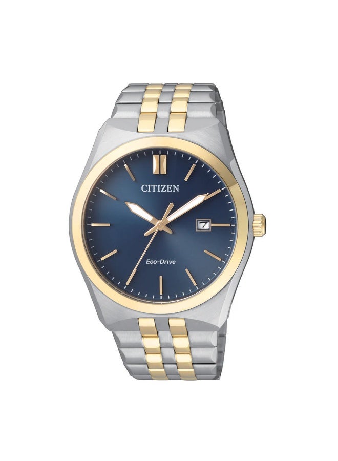 Citizen Men's Silver & Gold Stainless Steel Watch, Blue BM7334-66L Dial - Image 1
