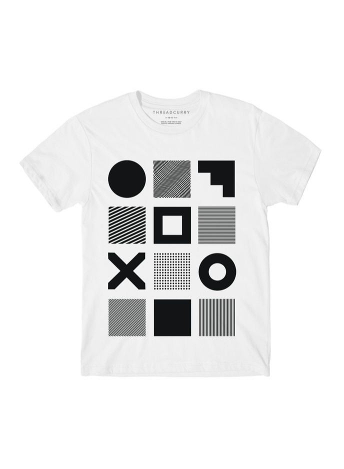 THREADCURRY THREADCURRY Creative Modern Pattern Abstract Cotton Graphic Printed Tshirt for Boys  - Image 1