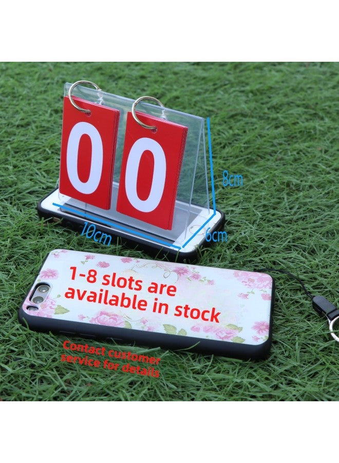 Generic Competition Scoreboard Scoreboard Flip Digital Card Time Chronograph Mini Desktop Table Tennis Scoreboard Making-Specifications:Mini Waterproof Milky White Single Row - Image 5