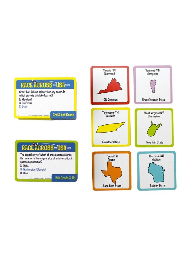 University Games, Scholastic Race Across the USA Board Game , Geography Learning Game for Kids and Families, for 2 to 4 Players Ages 8 and Up - Image 5