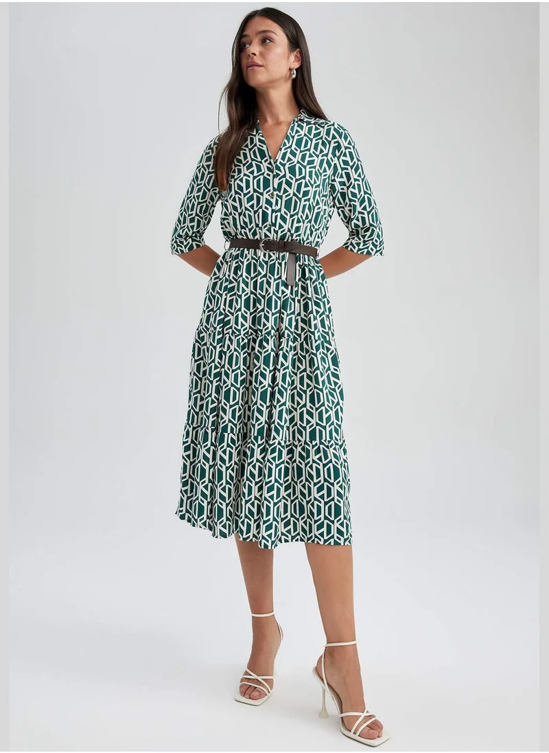 DeFacto Woman Long Sleeve Woven Dress