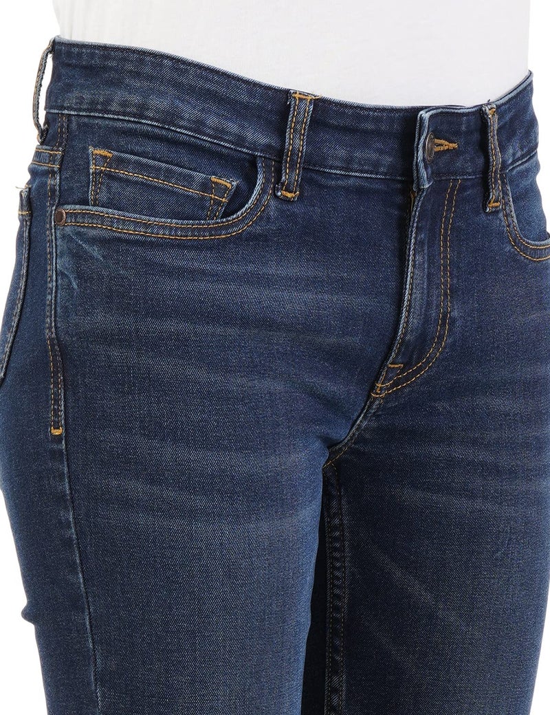 INKD Women's Straight Jeans (INKSS23WJN-013_Denim Divine_30), Mid Rise - Image 4