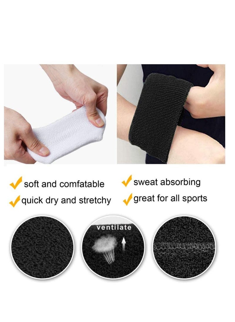 Generic - 1 Pair Sweatband for Sports, Workout, Training & Exercise, Wristbands Cotton to Pair with Your Athletic Costume Apparel | Comfy & Durable Sport Accessories for Men & Women - Image 1
