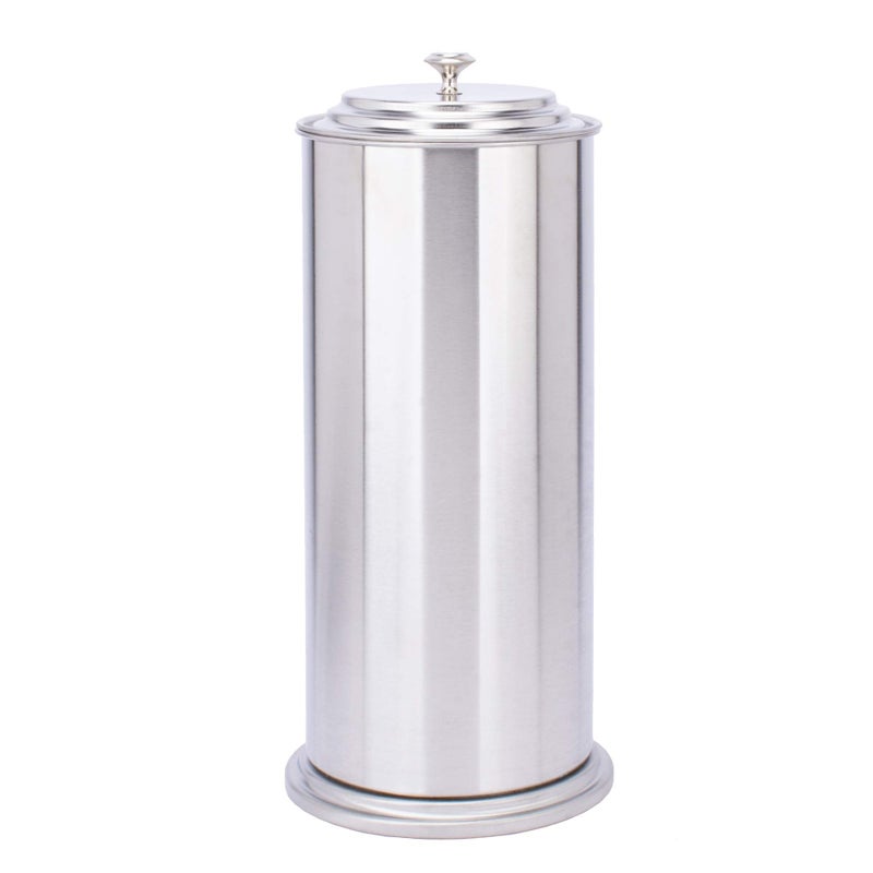 JS Jackson Supplies Free Standing Extra Large Toilet Paper Holder - Stainless Steel - Image 1
