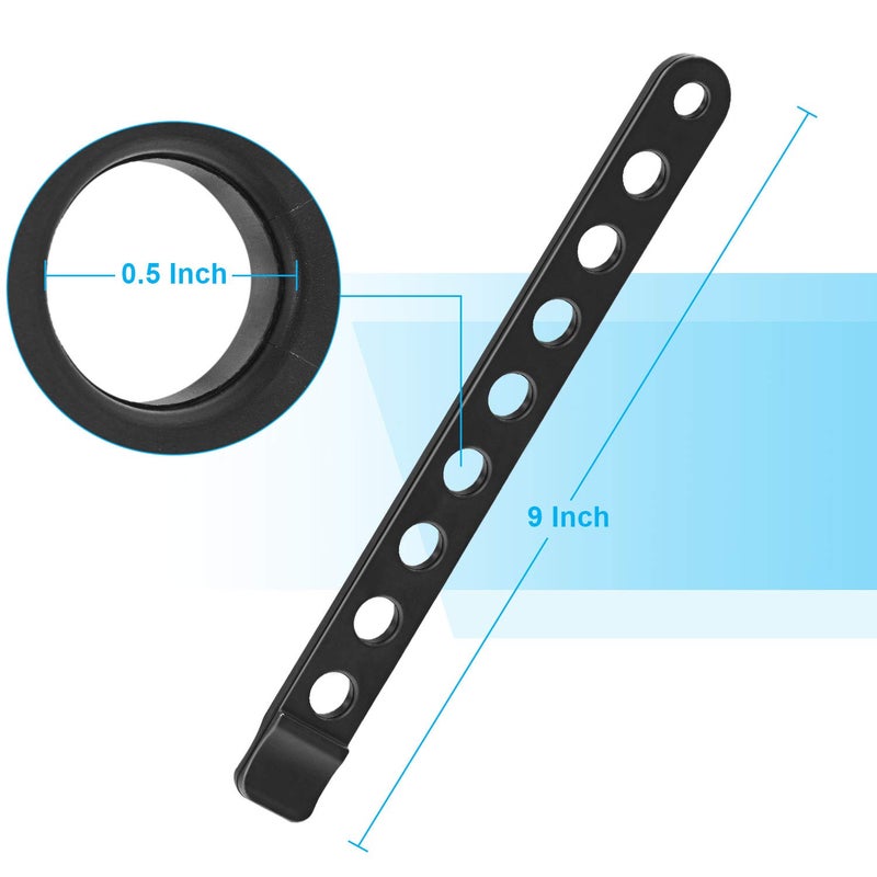 Boao 6 Pieces Bike Rack Rubber Strap Bike Rack Cradle Replacement Strap Cycling Rubber Wheel Strap for Bike Rack (Black) - Image 2