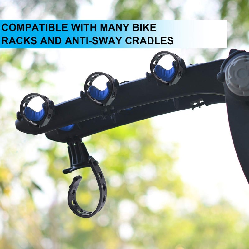 Boao 6 Pieces Bike Rack Rubber Strap Bike Rack Cradle Replacement Strap Cycling Rubber Wheel Strap for Bike Rack (Black) - Image 3