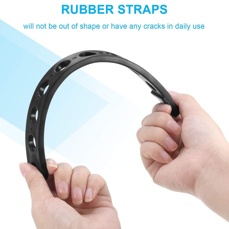 Boao 6 Pieces Bike Rack Rubber Strap Bike Rack Cradle Replacement Strap Cycling Rubber Wheel Strap for Bike Rack (Black) - Image 5