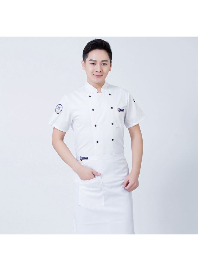 NIBEMINENT Kitchen Cook Shirt Long/Short Sleeve Unisex Chef Jacket Double-Breasted Classic Coat Restaurant Kitchen Uniform  - Image 1
