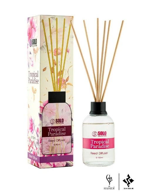 Tropical Paradise - Fragrant Reed Diffuser 110ml Scented Stick Set - Luxury Home Fragrance (assorted)