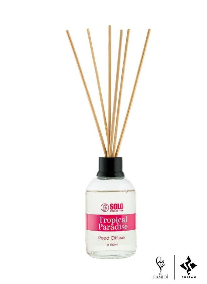 HAMIDI - Tropical Paradise - Fragrant Reed Diffuser 110ml Scented Stick Set - Luxury Home Fragrance (assorted) - Image 1