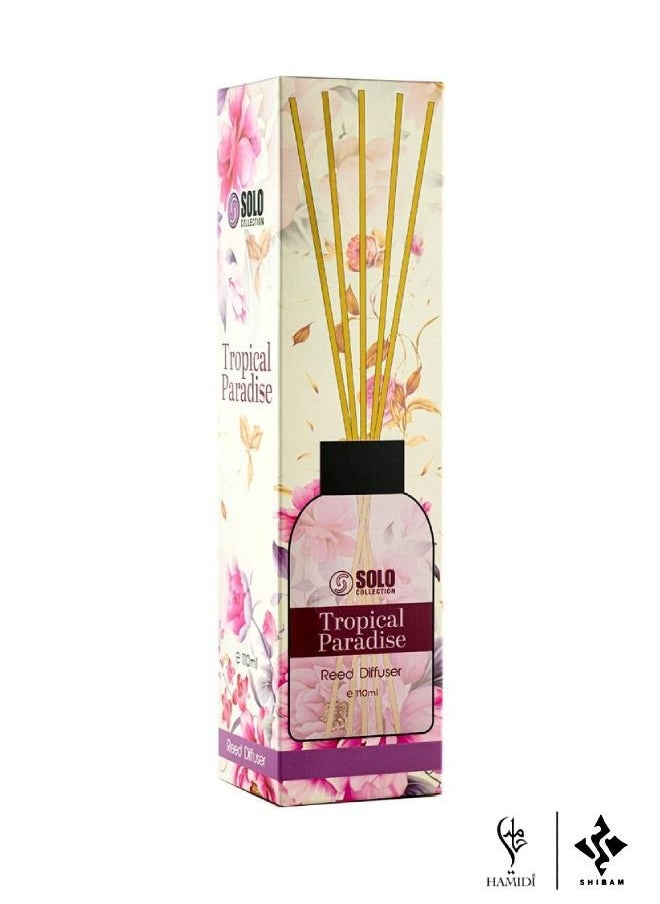 HAMIDI - Tropical Paradise - Fragrant Reed Diffuser 110ml Scented Stick Set - Luxury Home Fragrance (assorted) - Image 1