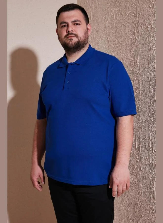 Buratti Cotton Regular Fit Plus Size Polo Collar T Shirt Men's Polo Collar T Shirt 5902127B