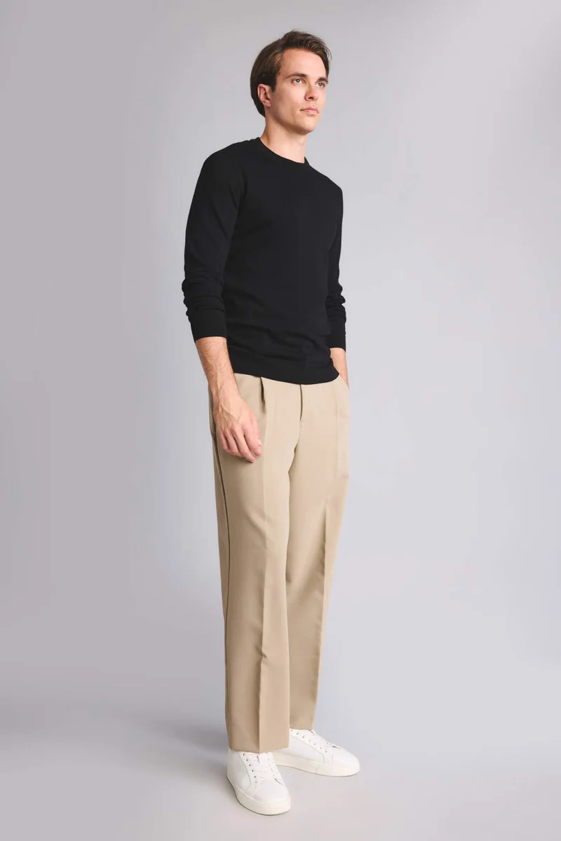 ديفاكتو Regular Fit Crew Neck Knitwear Pullover