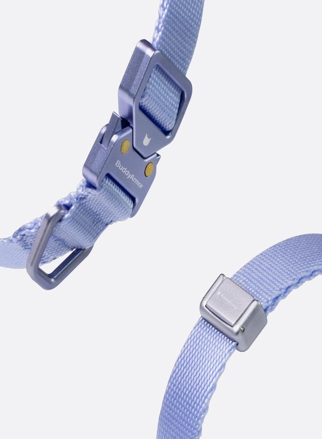 طوق الكلاب BuddyArmor Light Alloy Pro، طوق كلاب ناعم وخفيف الوزن مع مشبك معدني سريع الفتح، طوق نايلون متين قابل للتعديل للكلاب الصغيرة للمشي والتدريب والجري (كتان، صغير) - Image 4
