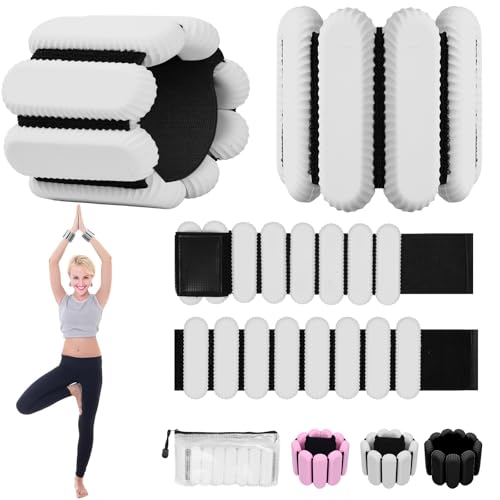 BYCCP Ankle Weights for Women and Men Adjustable Wrist Weighted Training Bracelet for Home Gym Workout Strength Training Walkin Running Foot weights for exercise 1 LB each Grey2pc on Set - Image 1