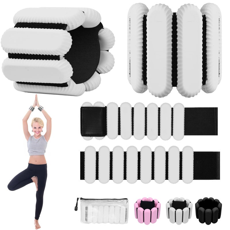 BYCCP Ankle Weights for Women and Men Adjustable Wrist Weighted Training Bracelet for Home Gym Workout Strength Training Walkin Running Foot weights for exercise 1 LB each Grey2pc on Set - Image 2