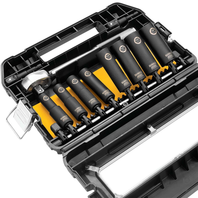 DeWalt Impact Socket Set 12 Drive 10 Piece 14 to 12 Impact Socket Adapter Set DW22812 - Image 2