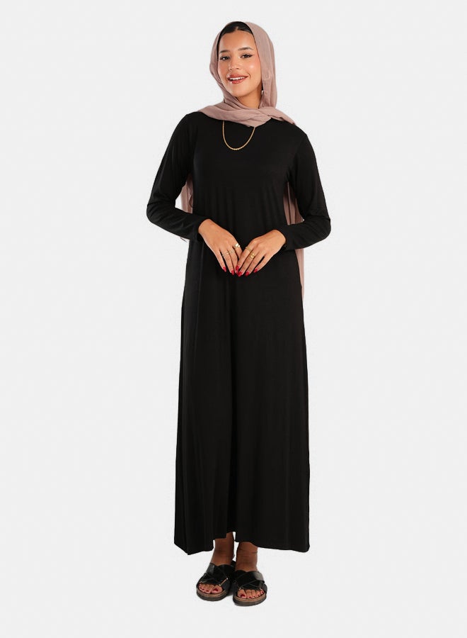 Carina Viscose Round Neck Dress - Image 1