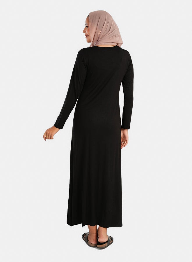 Carina Viscose Round Neck Dress - Image 3