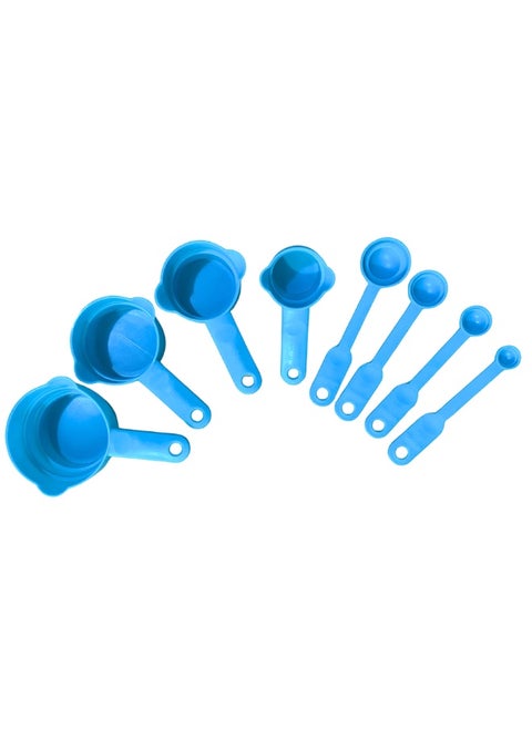 8 Pcs Measuring Cups and Spoons Set, Stackable Plastic Handle Accurate Tablespoon for Measuring Dry and Liquid Ingredients Small Teaspoon with Plastic Head