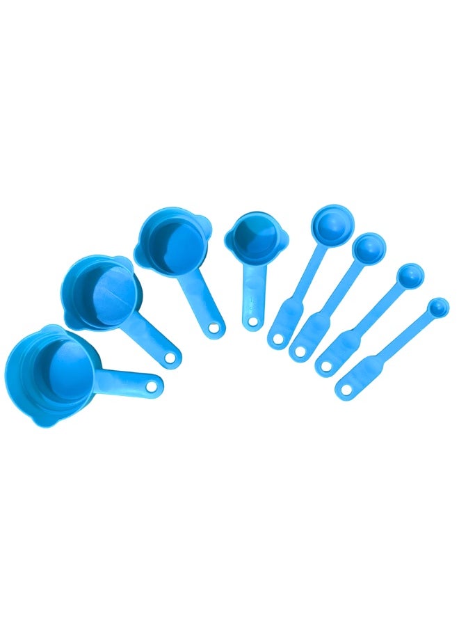 Generic - 8 Pcs Measuring Cups and Spoons Set, Stackable Plastic Handle Accurate Tablespoon for Measuring Dry and Liquid Ingredients Small Teaspoon with Plastic Head - Image 1