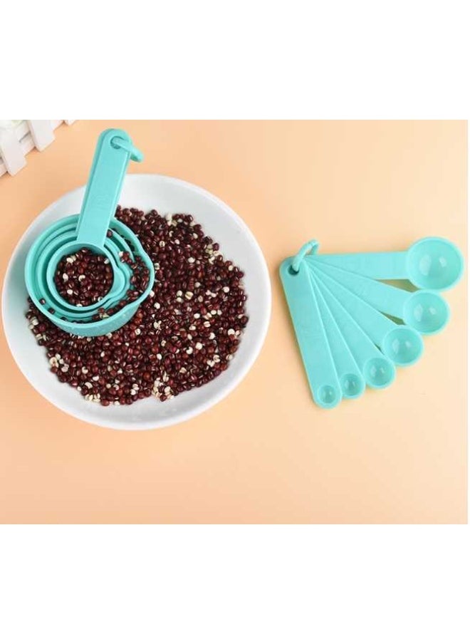 Generic - 8 Pcs Measuring Cups and Spoons Set, Stackable Plastic Handle Accurate Tablespoon for Measuring Dry and Liquid Ingredients Small Teaspoon with Plastic Head - Image 1