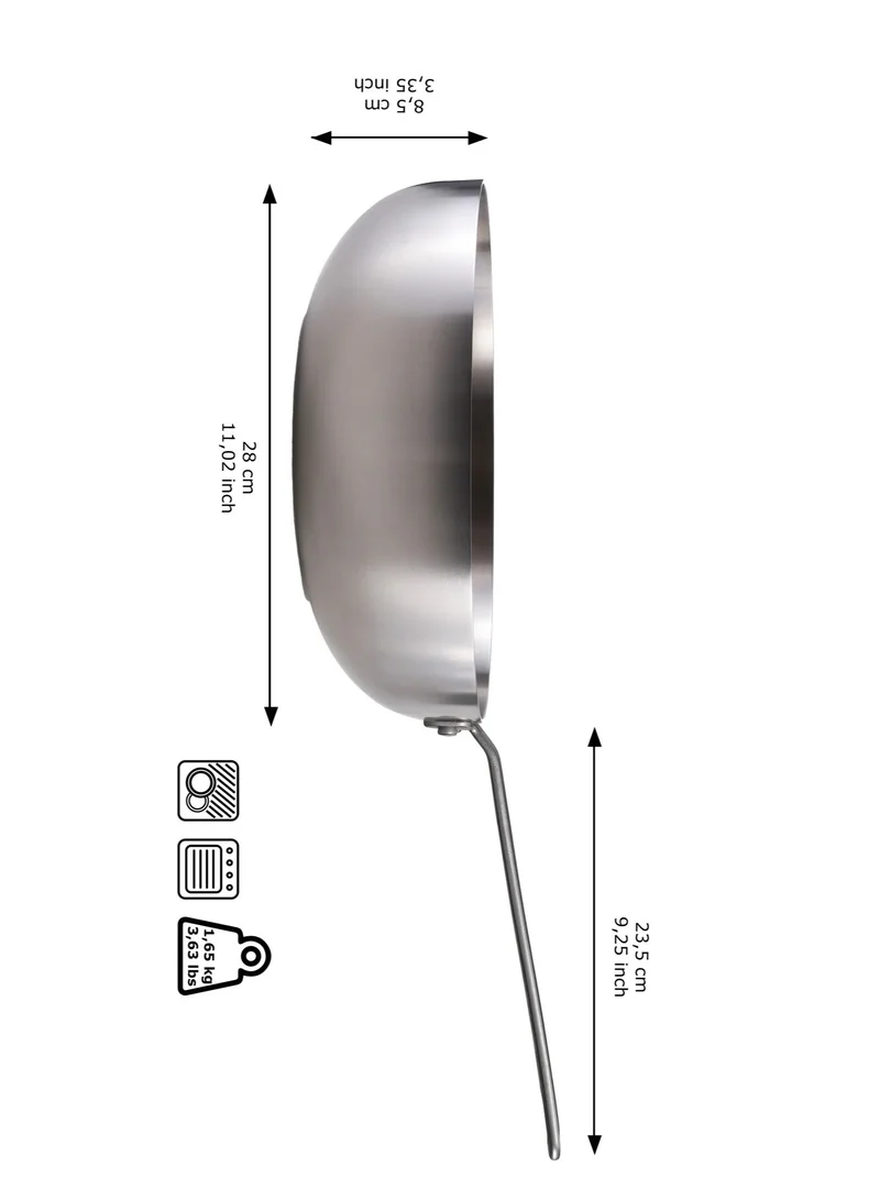 Skottsberg Skottsberg - Stainless Steel Wok 28 cm