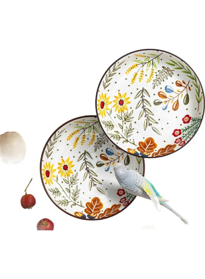 JD.com Jd Jingzao Plate, For Grilled Fish, Steak, Western Cuisine, Fruit And Vegetables, Home Use, Floral Series, 8 Inches * 2 - Image 1