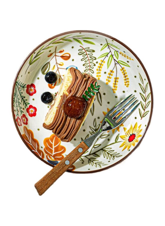 JD.com Jd Jingzao Plate, For Grilled Fish, Steak, Western Cuisine, Fruit And Vegetables, Home Use, Floral Series, 8 Inches * 2 - Image 2