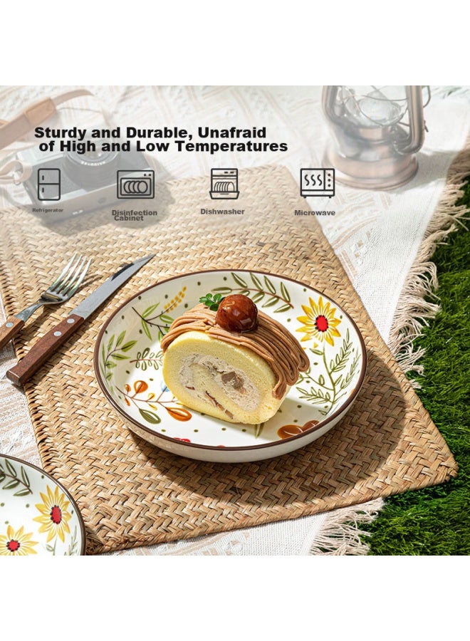 JD.com Jd Jingzao Plate, For Grilled Fish, Steak, Western Cuisine, Fruit And Vegetables, Home Use, Floral Series, 8 Inches * 2 - Image 5