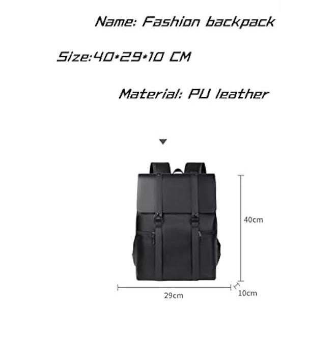 156 Inch Laptop Back Fashion Travel Back Casual Day Outdoor Rucksack College Bookbag for Men Women Black - Image 4