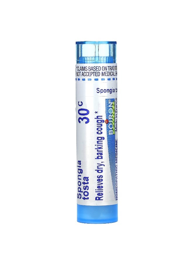 Boiron Boiron, Spongia Tosta 30C, Dry Cough Relief, 80 Pellets  - Image 1