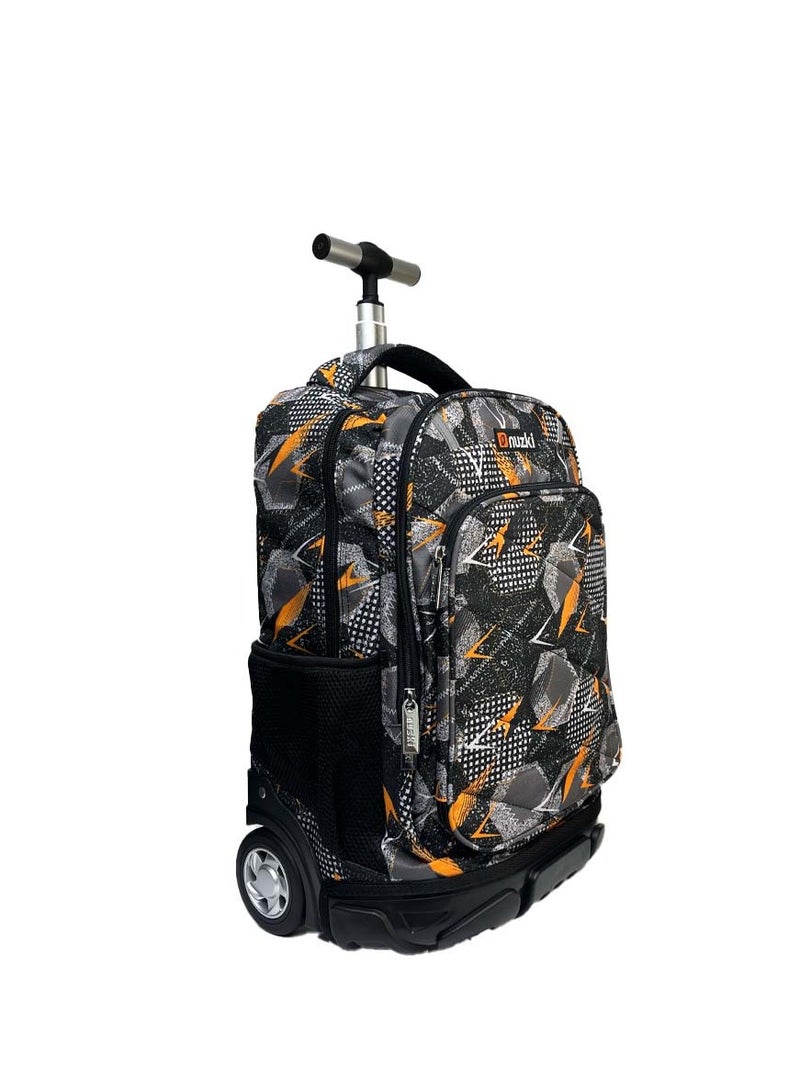نوزكي حقيبة مدرسية للطلاب بعجلات – حقيبة ظهر متعددة الوظائف بعجلات بحجم 18 بوصة – حقائب مدرسية مثالية للبنات والأولاد – حقيبة سفر عملية - Image 4