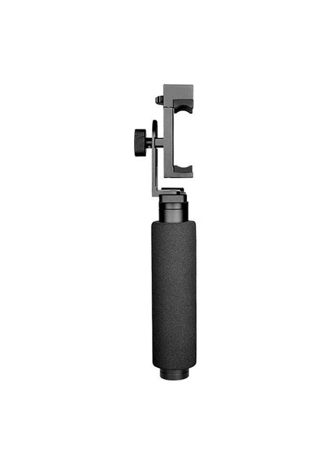 Smartphone Vlogging Hand Grip Mobile Phone Video Recording Holder Handle Stabilizer Cellphone Clamp 40mm-85mm Width with Microphone and Mini LED Light
