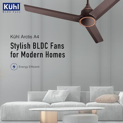 KUHL Arctis A4 1200 mm BLDC 65% Power Saving BLDC Ceiling Fan With Remote | BEE 5 Star Rated & ISI Marked | High Air Flow | 5 Year Warranty on Motor | Espresso | Free Installation - Image 2