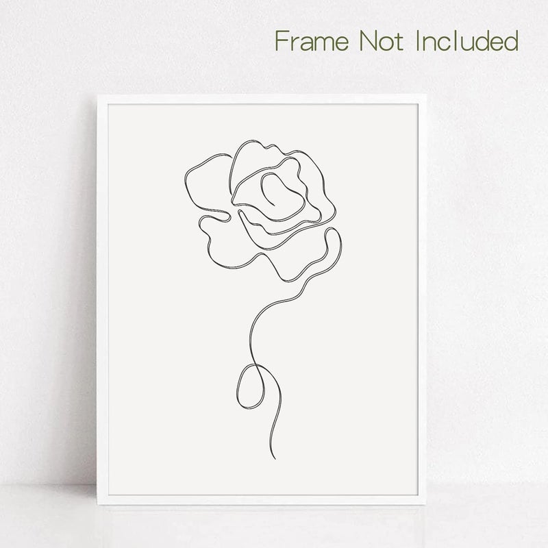 LIYAOLI Black And White Boho Wall Art Prints, 8 X 10 Inch Unframe Set of 6 Boho Wall Decor Prints - Image 5