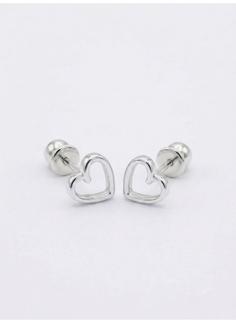 The Intermix Gems 18K Gold Heart Stud Earrings - Image 3